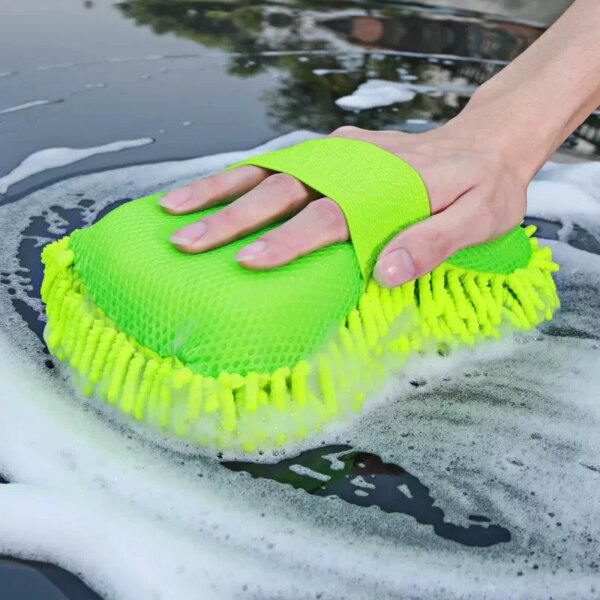 Microfiber Car Washer Sponge Cleaning Car Care Detailing Brushes Washing Towel Auto Gloves Styling Accessories