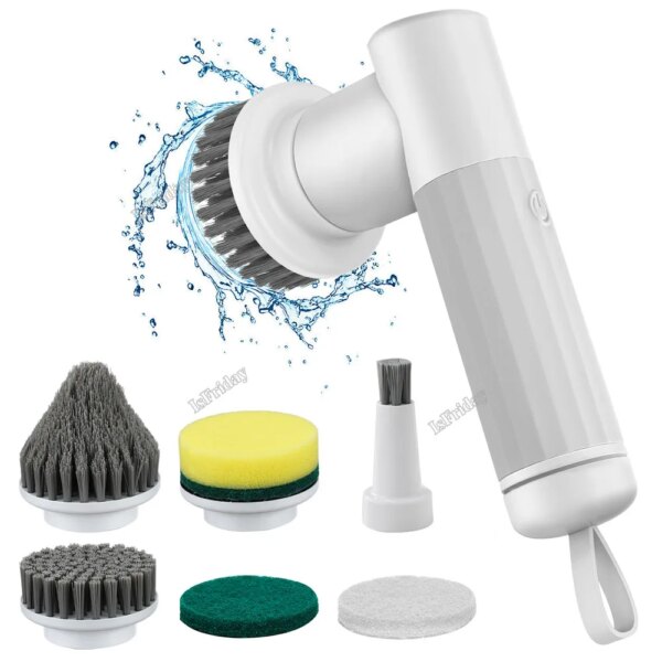 Multi-functional Electric Cleaning Brush Kitchen Bathroom Cleaning Tool Wireless Handheld Power Scrubber for Dishes Pots Pans