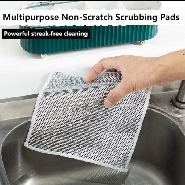 Multifunctional Non-Scratch Wire Dishcloth Wire Dishcloth Multipurpose Wire Dishwashing Rags Cleaning Cloth Magic Dish Towel