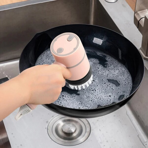 New Electric Cleaning Brush 3 Brush Heads Cleaner Multifunctional Cleaning Pots and Dishes for Kitchen Bathroom Bathtub Glass