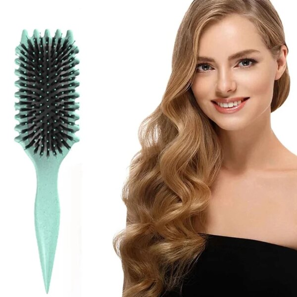 New Hollow Comb Bounce Curl Define Styling Brush New Durable Smooth Hair Fluffy Comb Massage Home Hair Styling Tool Combs