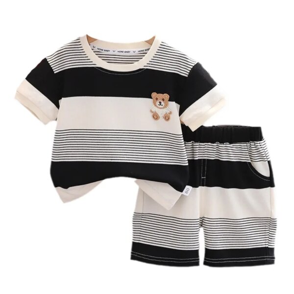 New Summer Baby Girl Clothes Suit Boys Clothing Children Striped T-Shirt Shorts 2Pcs/Sets Toddler Casual Costume Kids Tracksuits