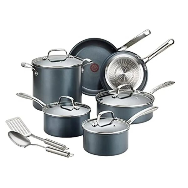 Platinum Nonstick Cookware Set 12 Piece Induction Oven Broiler Safe 500F Fry Pans Saucepans Sauté Pan Dutch  Spoon Spatula