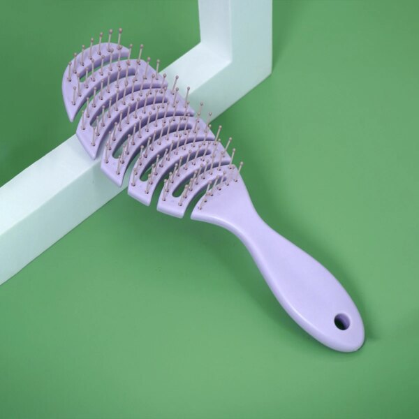 Rib Comb Anti-static Curly Detangler Hair Brush Wet Dry Dual Purpose Hollow Out Hair Brush Anti-tangle Massage Hair Comb