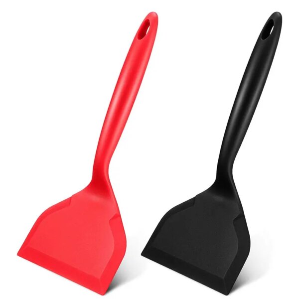 Silicone Spatula Pancakes Shovel Omelette Spatula Turner for Eggs Fish Pancake Non Stick Wide Soft Pizza Shovel Kitchen Scraper