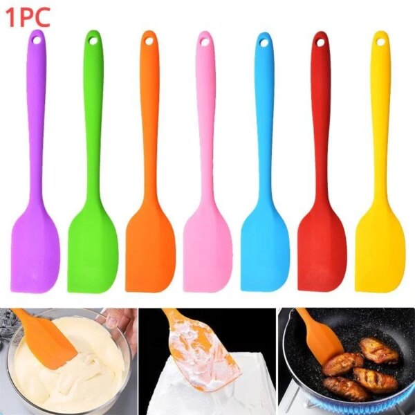 Silicone Spatulas, Rubber Spoon Spatula Heat Resistant Spoonula Seamless Spatula Non-Stick Scrapers Baking Mixing Tool