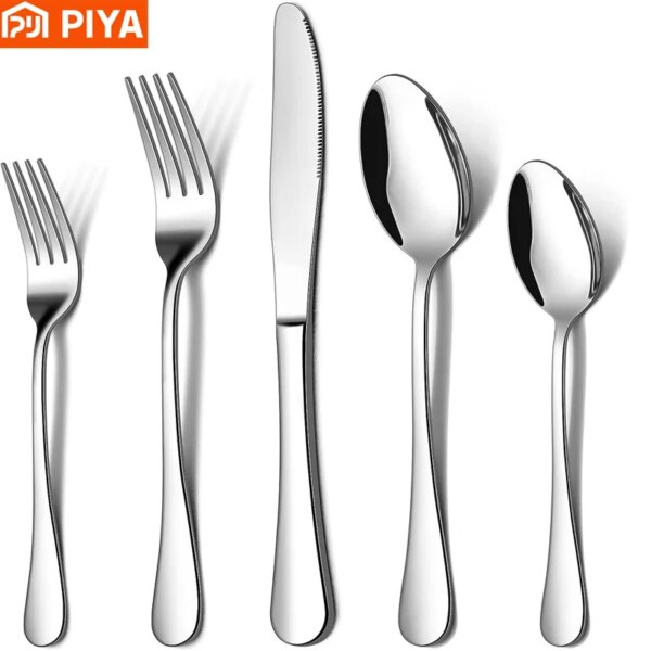 Silverware Flatware Cutlery Set Stainless Steel Travel Utensil set Knife Fork Spoon Dishwasher Safe Fork And Spoon Utensils Set