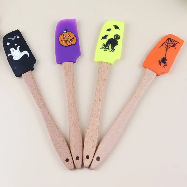 Spatula Silicone Baking Halloween Set Cream Scraper Kitchen Spatulas Cooking Supplies Mixing Utensil Non Stick Tools Gadget