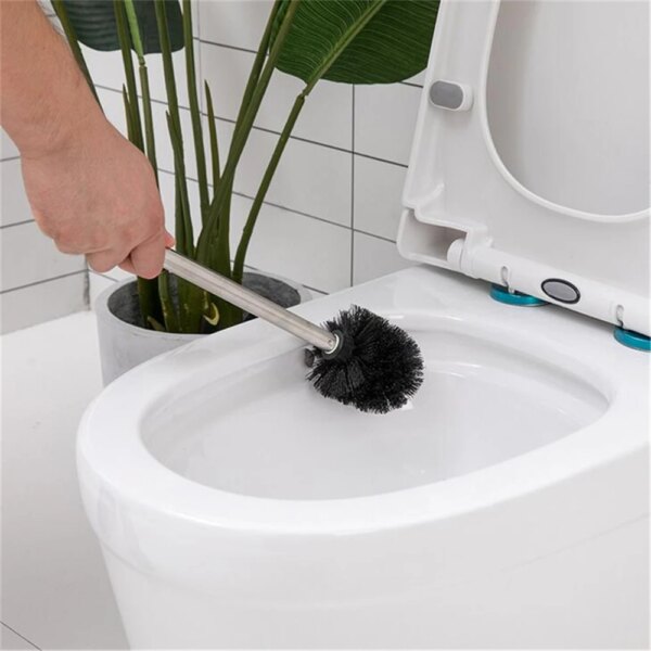 Stainless Steel Bathroom Toilet Brush Wc Kitchen Cleaning Brush Silver Wc Toilet Brush Scrubber Bathroom Cleaning Supplies