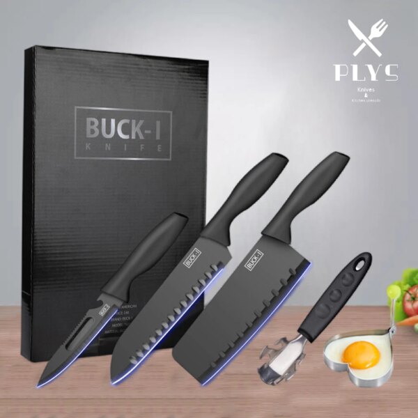 Stainless Steel Kitchen Knife Set,Home Rustproof Chef Knife Fruit Paring Knife Set with Gift Box,5PCS Kitchen Gadgets Set