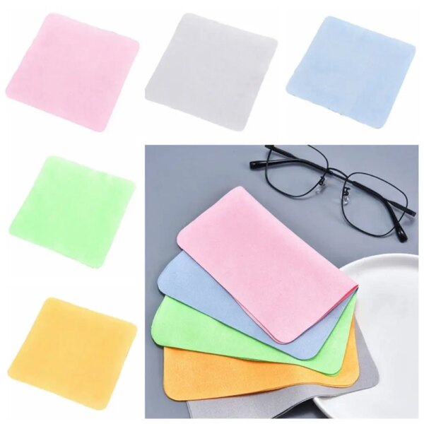 Suede Glasses Cloth Simple Solid Color Microfiber Glasses Cleaner Lens Phone Screen Glasses Clean Male