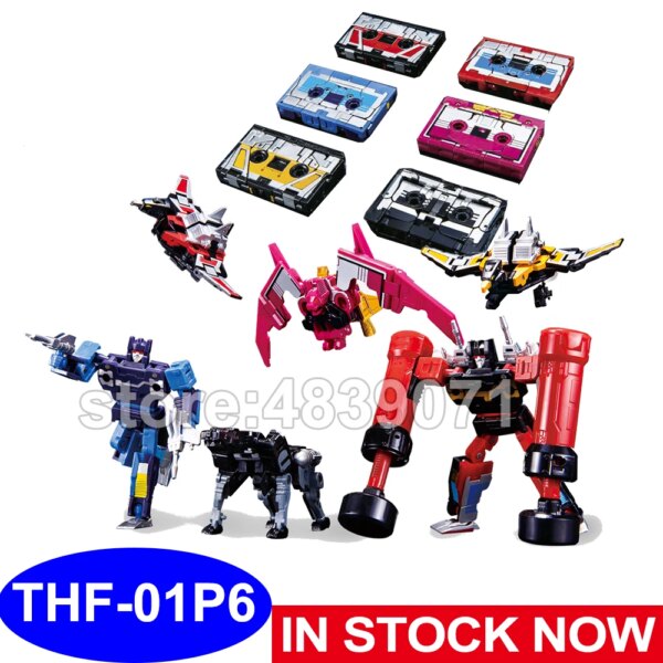 THF Action Figure Toys THF-01P6 THF01P6 Small Tape Corps Six Tapes Set Collect Item Deformation Robot Transformation