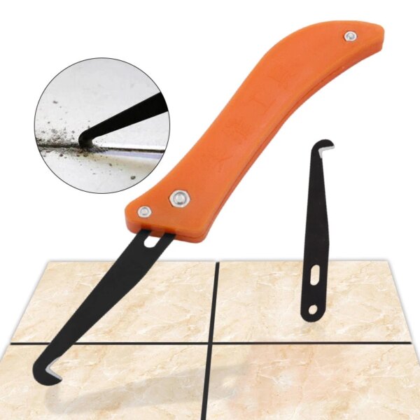 Tile Gap Repair Tool Hook Knife Professional Cleaning and Removal of Old Grout Hand Tools Tungsten Steel Joint Notcher Collator