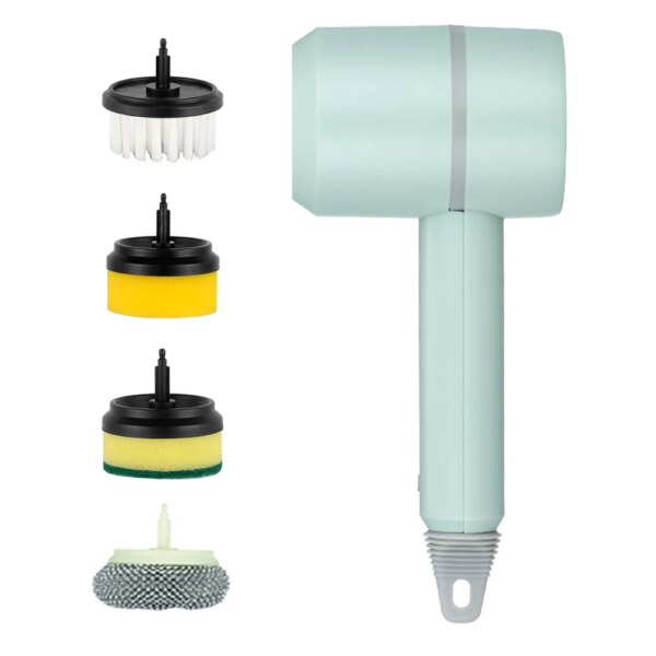 Wireless Electric Cleaning Machine USB Rechargeable Automatic Kitchen Dishwashing Brush Bathtub Tile Professional Cleaning Tool