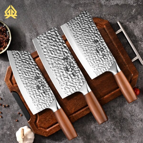 XTL Handmade forged kitchen knife set, stainless steel kitchen specific cutting tools, bone chopping knife, slicing knife