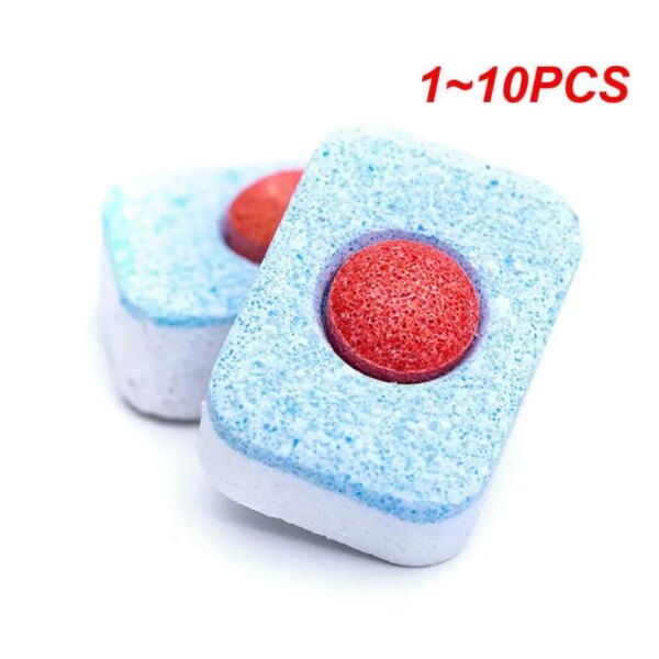 1~10PCS Dishwasher Detergent Concentration Rinse Block Powerful Ball Oil Cleaning Agent Household Supplies Dishwasher Cleaner