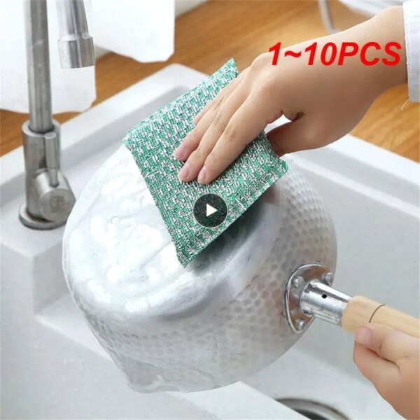 1~10PCS Household Scouring Pad Plastic High Foaming Rate Good Water Absorption No Damage To Utensils Easy To Use Dish Sponge