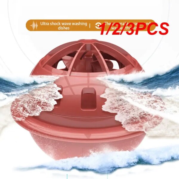 1/2/3PCS Mini Ultrasonic Wave Dishwasher USB Rechargeable Portable Kitchen Dishwasher Lazy Surf Maker The Second Generation