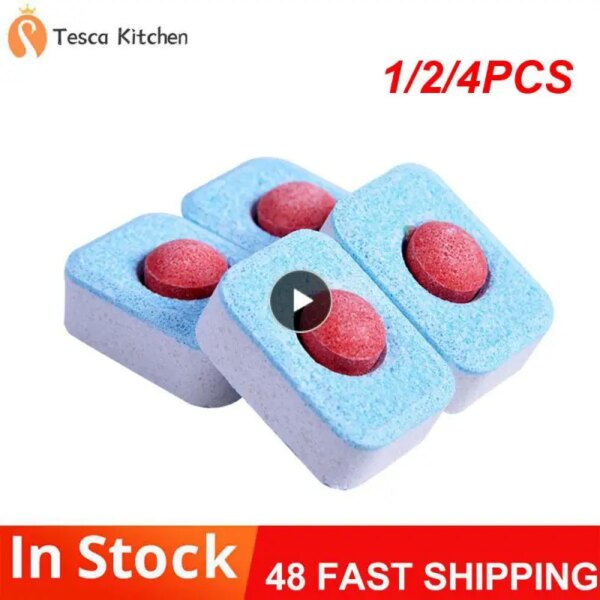 1/2/4PCS Newest Dishwasher Cleaner Concentrate Detergent Dish Washing Oil Remover Dirty Decontamination Tablet Kitchen