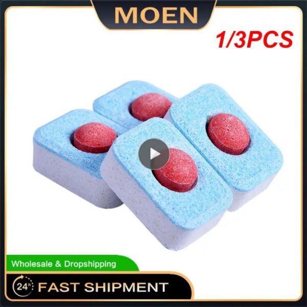 1/3PCS Newest Dishwasher Cleaner Concentrate Detergent Dish Washing Oil Remover Dirty Decontamination Tablet Kitchen