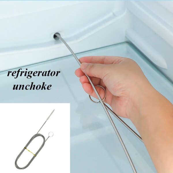 1.5m Refrigerator Unblocker Spiral Cleaning Brush Hose Cleaner Air Pump Hose Tube Filter Pipes Drain Flexible Dredge Tube Tools