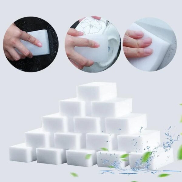 10 Pcs White Multi-functional Melamine Sponge Magic Sponge Eraser Cleaner Cleaning Sponges For Kitchen Bathroom Cleaning Tools