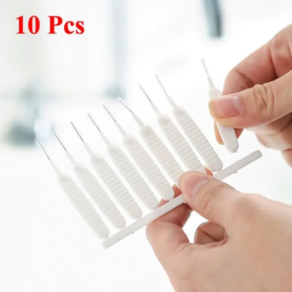 10Pcs Bath Shower Head Cleaning Brush Washing Anti-clogging Small Brush Pore Gap Cleaning Brush for Kitchen Toilet Phone Hole