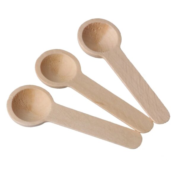 10Pcs Mini Wooden Spoons Tea Honey Coffee Sugar Teaspoons Wood Scoops Home Tableware Kitchen Supplies Mini Baby Spoon