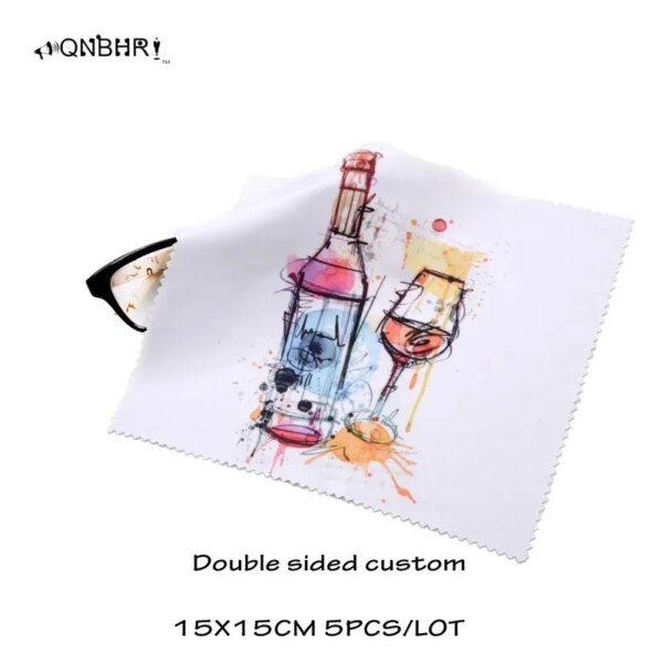 15*15cm Custom Glasses Cloth Phone Wipes Anime Cleaning Cloth Personality Printing Superfine Fiber Double-Faced Velvet Glasses