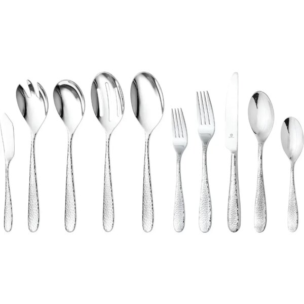 Dinner Set 45 Piece Silverware Set For 8 Stainless Steel Cutlery Dinnerware Sets Mirror-Polished Dishwasher Safe Cutlery Fork