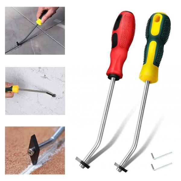 1Pc Professional Ceramic Tile Joint Cleaning Tool Grout Caulking Removal Seams Gap Corner Cleaner Scraper Scrubber Hand Tool