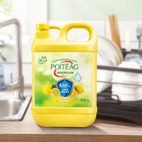 1kg Dish Soap Cuts Grease Food Residue Sensitive Skin Biodegradable Formula Recyclable Sustainable Liquid Dishwashing