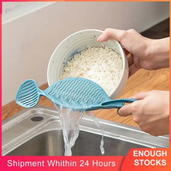 1pc Rice Washing Stick Tool Multi-Purpose Stirring Rice Washer With Strainer Creative Plastic Japanese Rice Washing Kitchen Tool