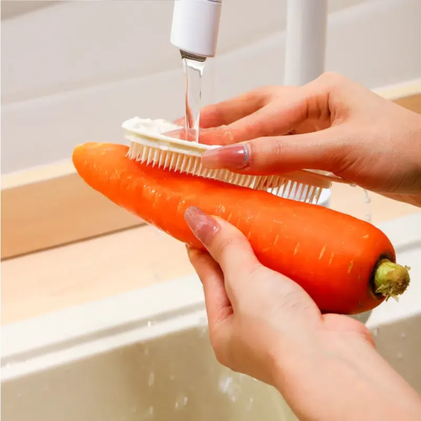 1pc Vegetable Cleaning Brush Multifunctional Bendable Fruit Brush Sink Cutting Board Gap Brush