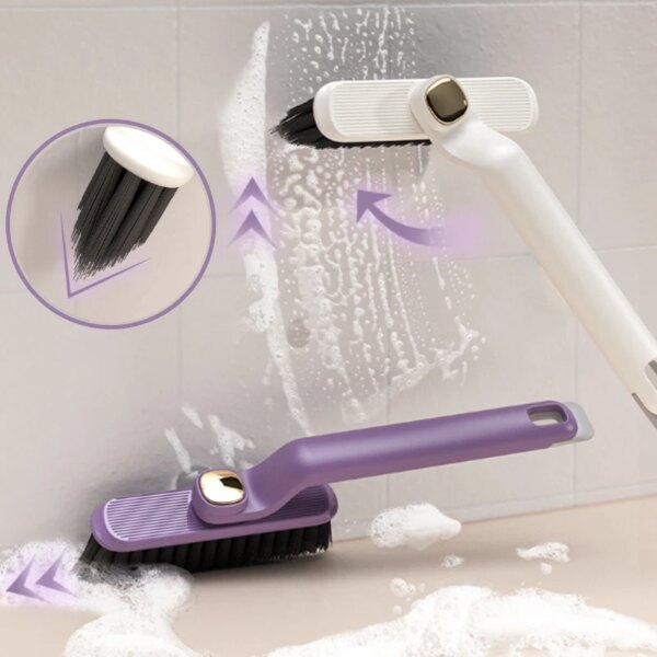 2 in 1 Dirt Removal Brush Multifunctional 360-degree Rotating Gap Deep Cleaning Brush Suitable for Kitchen and Toilet Cleaning