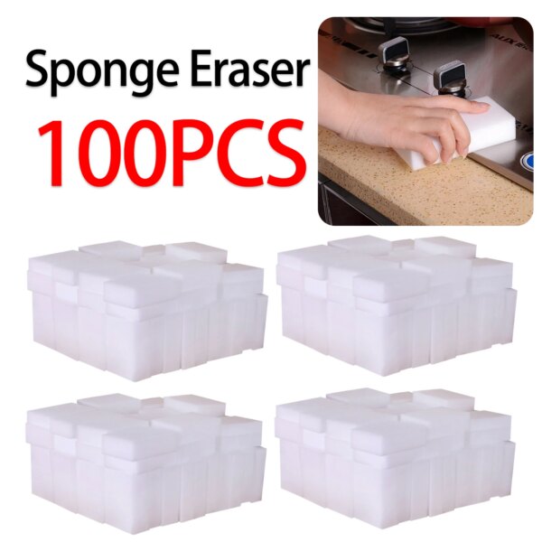 20/50/100PCS Melamine Sponge Magic Sponge Eraser For Kitchen Office Bathroom Melamine Home Nano Cleaner Cleaning Sponge 10x6x2cm