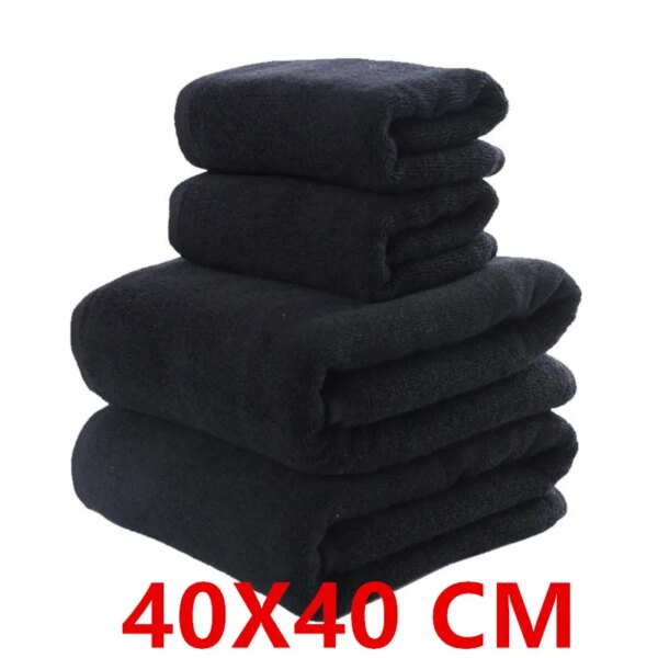 3 /2pcs 40x40 cm multi-surface microfiber cleaning cloth, black high-grade microfiber towel,for cleaning glass,kitchen,bathroom