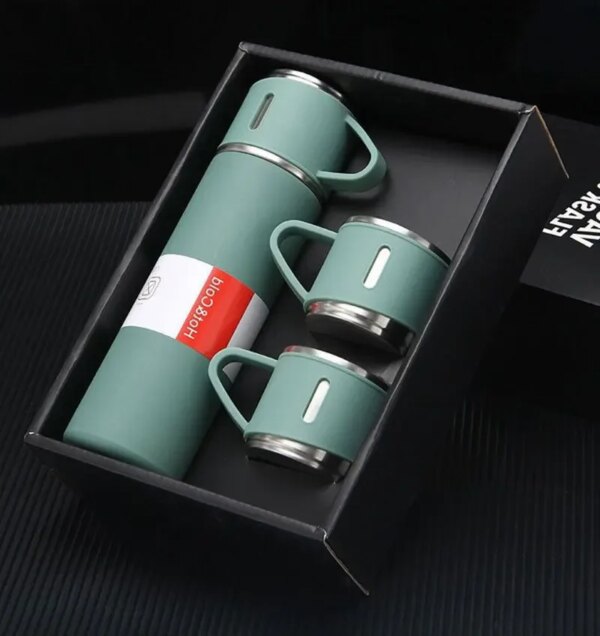 304 Vacuum Thermos Cup Set Stainless Steel Portable Sport Travel Handbag Gift Box Coffee Business Water Bottles