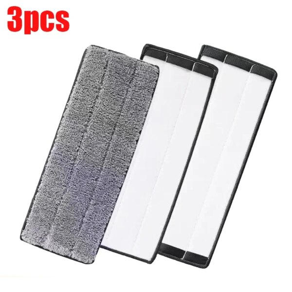 3Pcs Microfiber Mop Cloth Practical Replacement Mop Cloth Household Mop Head Cleaning Pad Washable Dust Home Cleaning Tools