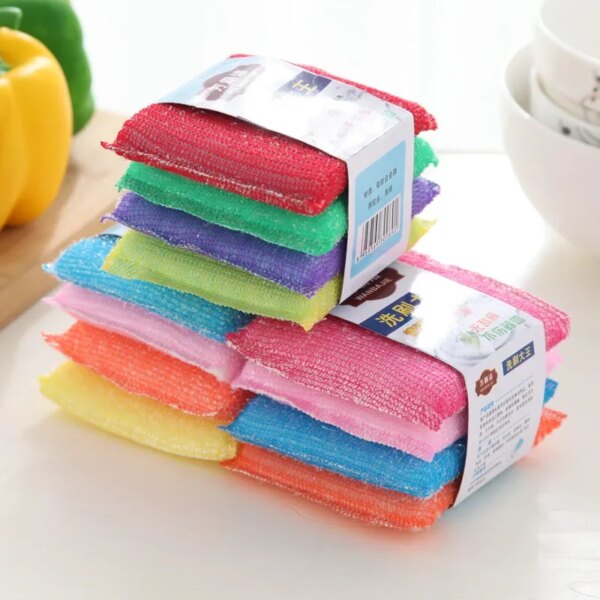 4pcs Kitchen Cleaning Sponge Double Sided Kitchen Dishwashing Sponge Scrubber Sponges For Dishwashing Home Cleaning Accessories