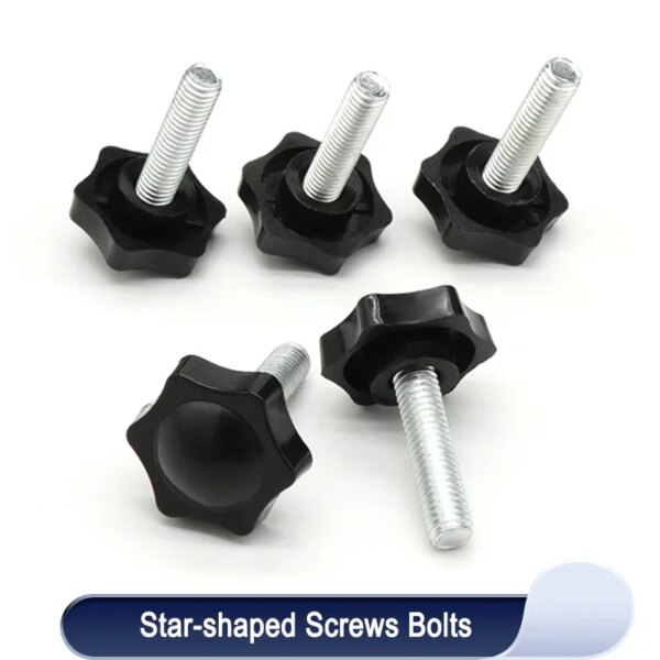 5/10pcs M4 M5 M6 M8 M10 M12  Hand Knob Screws Bolt Plastic Star Shape Head Thread Clamping Thumb Handle Machine Screw