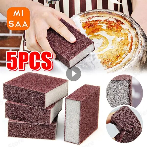 5/10pcs Magic Sponge Removing Rust Nano Eraser Cleaning Sponge Brush Dish Pot Emery Descaling Rub Pots Carborundum Kitchen Tools