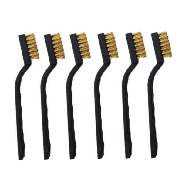 6Pcs Clean Industrial Copper Wire Brush Brass Wire Brush Set For Cleaning Welding Slag And Rust Cleaning Brush Hand Tool