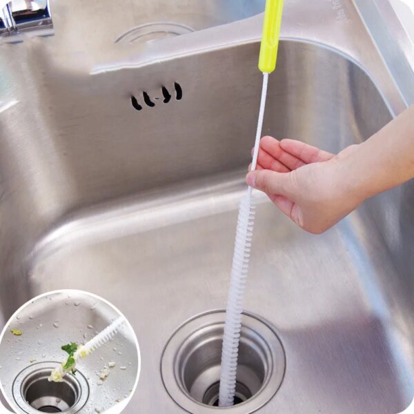 71 cm Extended Sewer Cleaning Brush Pipe Dredging Tools Drain Snake Kitchen Bathroom Sink Pipe Cleaner Hair Removal Tools Dredge