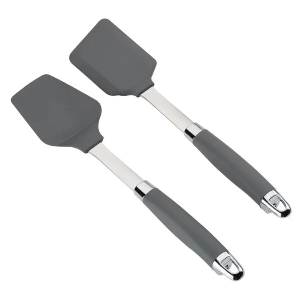 Anolon SureGrip Tools and Gadgets Nonstick Spatula Spoonula Utensil Set, 2 Piece, Nylon, Graphite