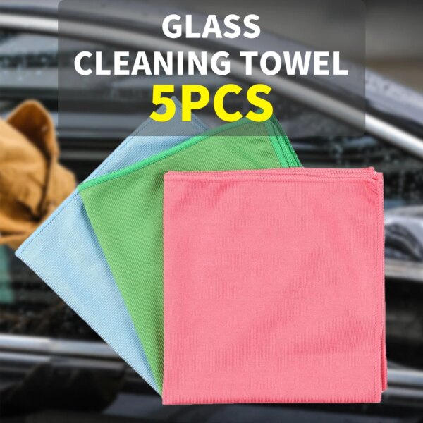 BSCI GRS Wholesale microfiber glass cloth cleaning car towel absorbent traceless rag car cleaning household cleaning cloth