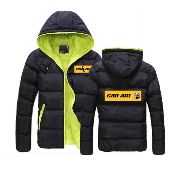 Can Am Spyder Motorcycles Men New Autumn And Winter Printing Classics Six Color Cotton-padded Clothes Hooded Zipper Coats