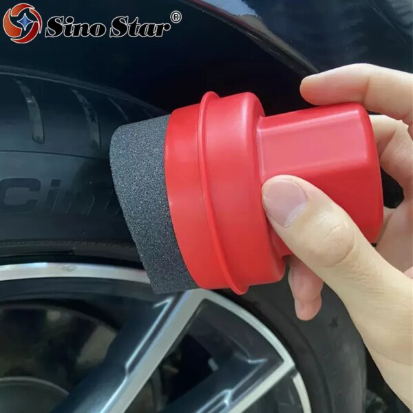 Car Wheel Polishing Waxing Sponge With Lid Tire Wash Wipe Water Suction Sponge Pad Wax Polishing Tyre Cleaning Tools