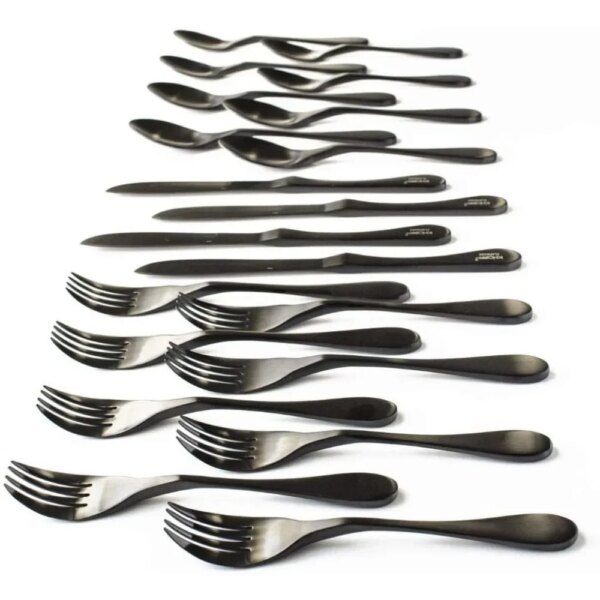 Coated Stainless 20-Piece Set French Tableware Dinnerware Sets Utensils for Kitchen Cutlery Spoons Fork Complete Steel Spoon Bar