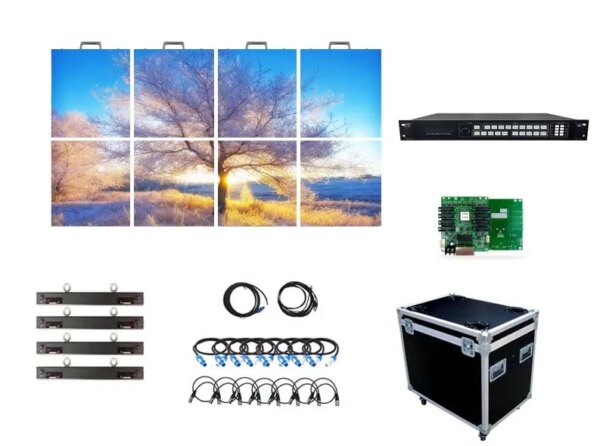 Complete Set Of High-definition Church Advertising LED Display 1*2m P3.91 Indoor LED Video Wall System Activity